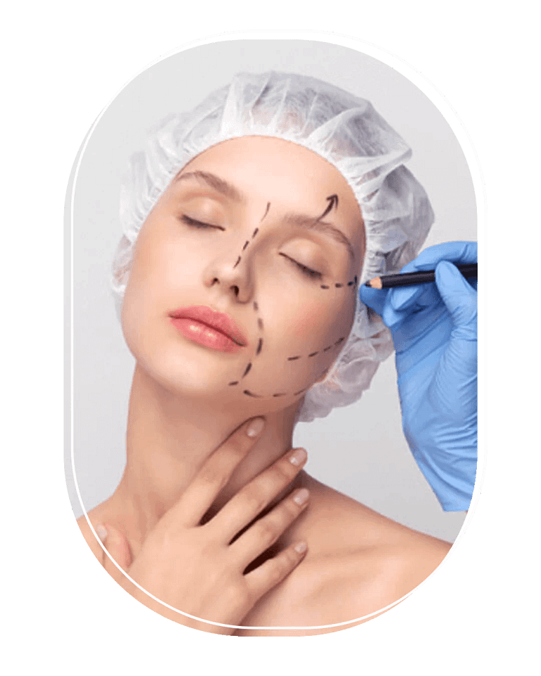 a woman in beauty clinic about to have beauty facial procedures